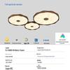 Medieval French Walnut & Cream Ceiling Lamp for Living Room & Bedroom - Retro Style, Full Spectrum Eye Protection