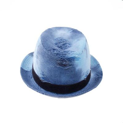 Oversized Damage Vintage Wash Men's Fedora Big Head Hat