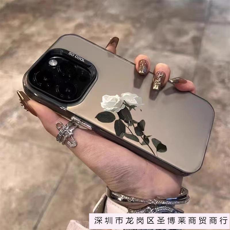 Haze rose for iphone15promax mobile phone case 16plus apple 14 pro girl 13 personality 12