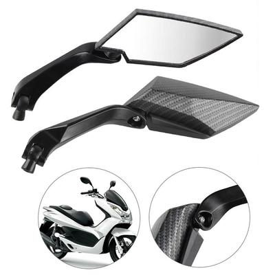 Fiber Wing Side Retroreflector Motorbike Rearview 8/10mm Universal Motorcycle Rear View Mirror