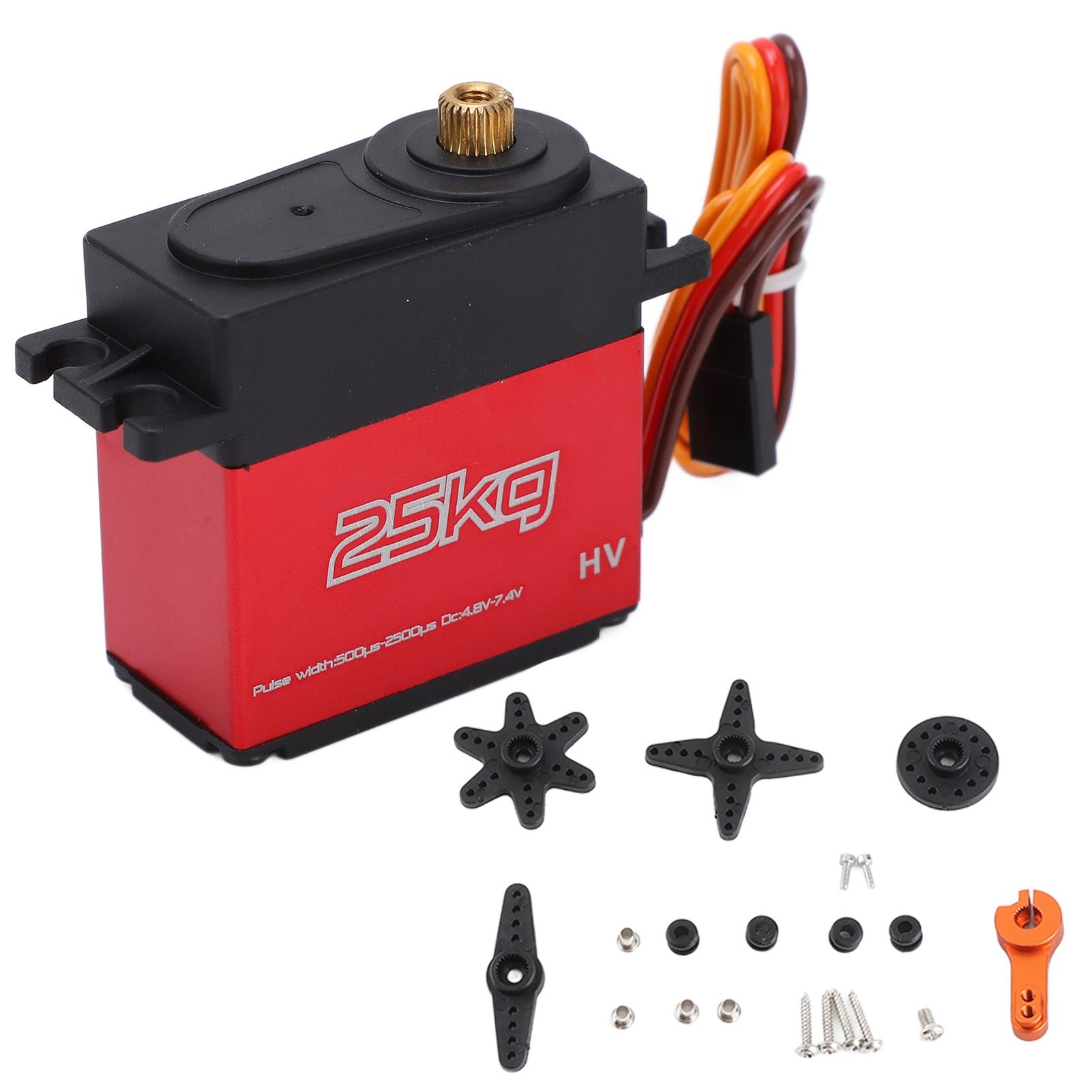 

25kg RC Digital Servo High Torsion Full Metal RC Steering Gear for 110 18 RC Cars