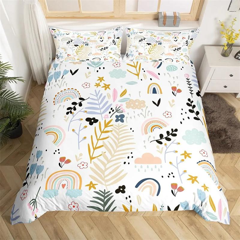 Animal Hedgehog Bedding Set Queen King Size Cute Animals Comforter Duvet Covers and Pillowcase for Adults Kids Quilt Cover