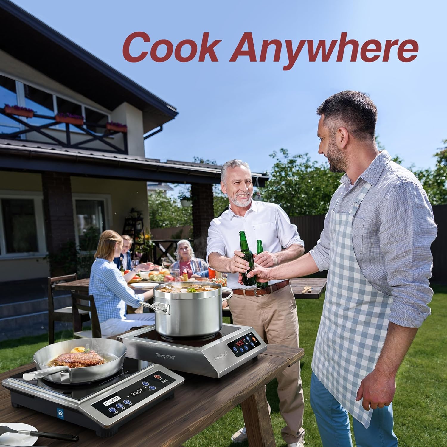 

Induction Cooktop, 8 Heating Coil, 1800W Portable Burner, Stainless Steel, NSF Certified, 10-Hour Timer United States