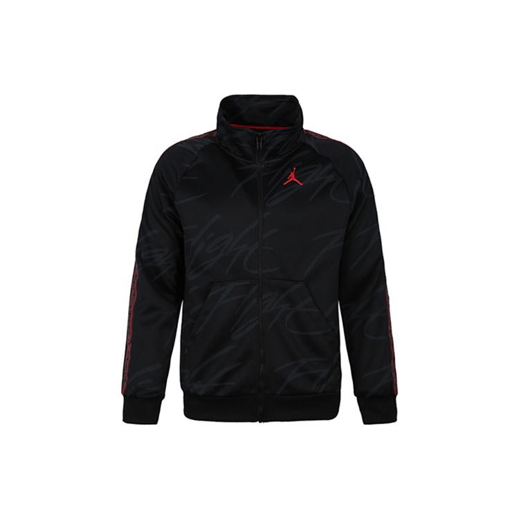 Air Jordan Jumpman Stand Collar Athleisure Casual Sports Knit Jacket Black Men s AR4461-010 M