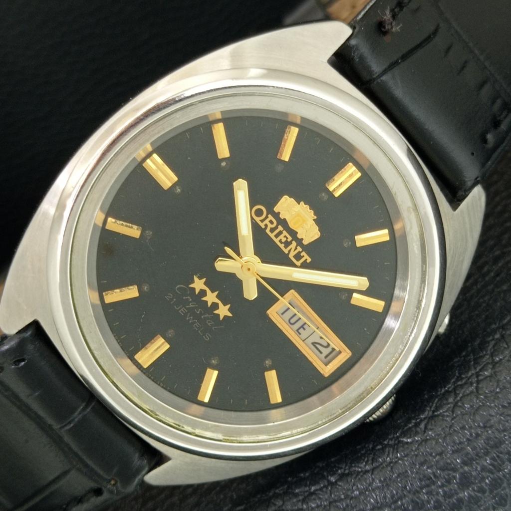 ORIENT CRYSTAL AUTOMATIC 46943 ВИНТАЖНЫЕ ЯПОНСКИЕ МУЖСКИЕ ЧАСЫ С ОРИГИНАЛЬНЫМ ЦИФЕРБЛАТОМ a705013-1