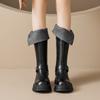 Augustine boots women's autumn and winter 2025 new thick-soled velvet Maillard but knee-high knight boots