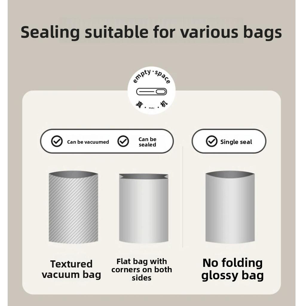 Household Mini Automatic Continuous Vacuum Sealer All‑in‑one Kitchen Food Sealing Machine