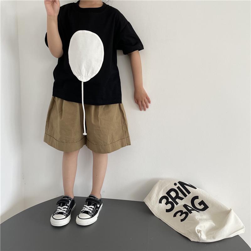 Korean Style Kids' 3D Balloon T-Shirt - Summer Short-Sleeve, Skin-Friendly Tee for Boys and Girls