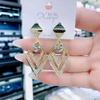 Fashion Geometric Bow Flower Pearl Earrings Women'S Premium Versatile Small Fragrant Wind Earrings