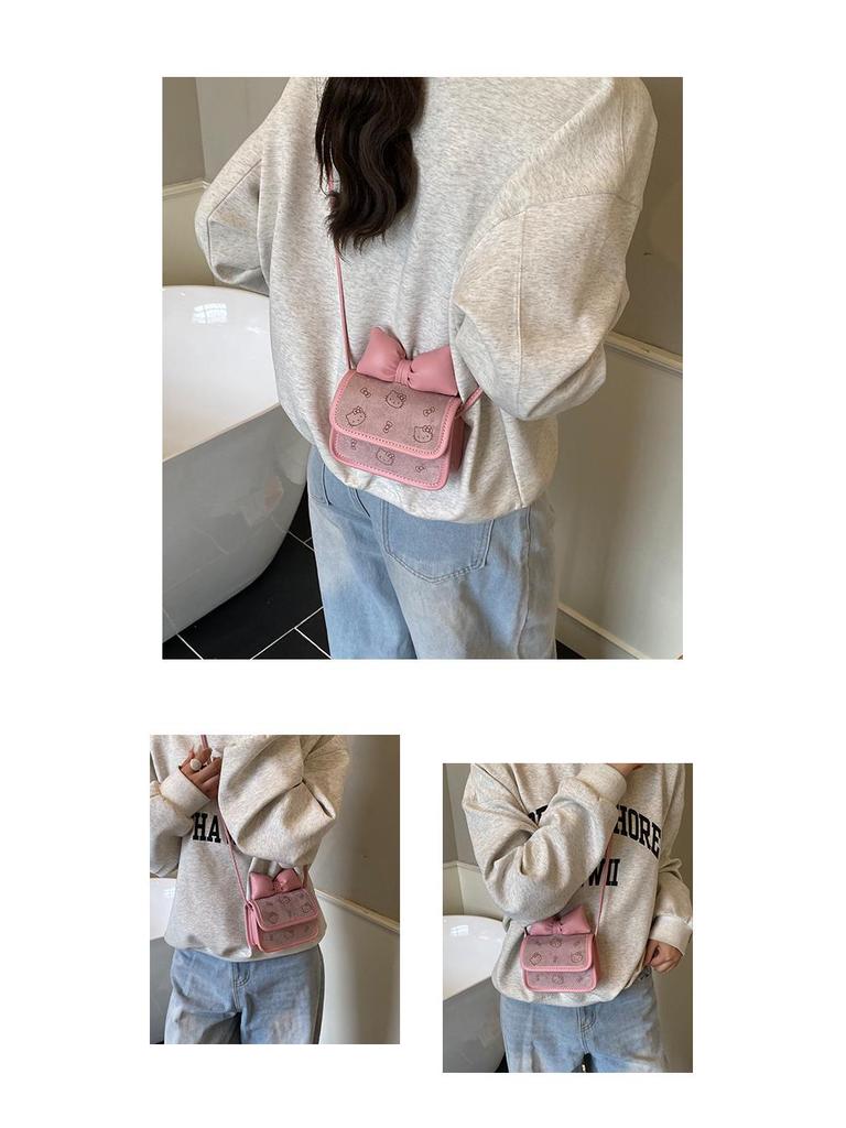 Girls' Bowknot Crossbody Bag - Cute Princess Small Shoulder Coin Purse for Kids