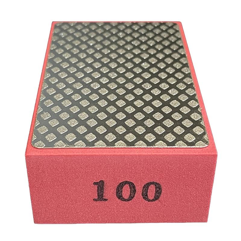 Diamond Hand Polishing Pad for Wood Metal Glass Tiles Ceramic Grinding 90x55mm Grit 60/100/200/400# Durable Abrasive Pad