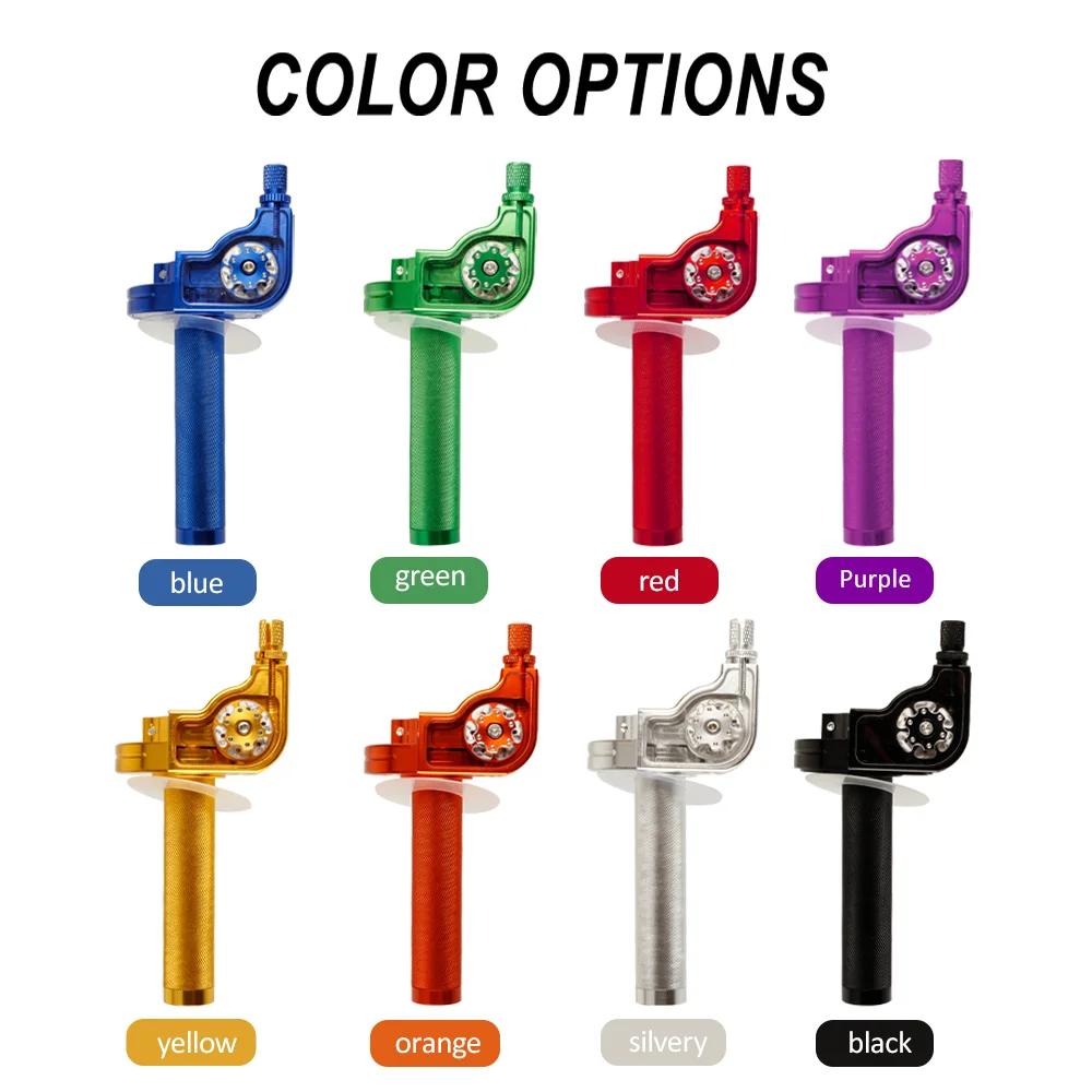 22mm 7/8" Accelerator Throttle Twist Grips with Throttle Cable CNC Aluminum For 50cc-250cc Dirt Bike CRF KLX SSR TTR Quad