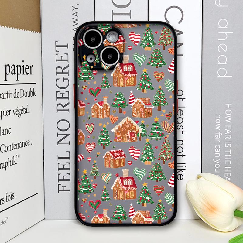 Christmas Tree Gingerbread Graphic Phone Case for Samsung Galaxy S25 S24 S23 Ultra S22 Plus S21 FE 5G Soft Covers New Year Gifts
