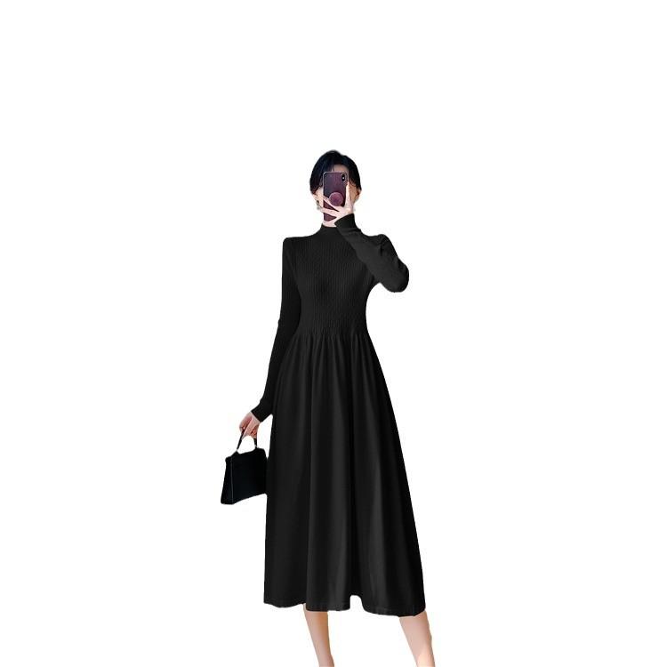 Autumn and winter new inner bottom long dress with coat fashionable and thin knitted dress sweater