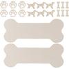 Dog Bone Wood Sign Blank Wooden Plaque Unfinished Wood DIY Crafts Hanging Sign for Puppy Pet House Door Wall Decoration 20Pcs