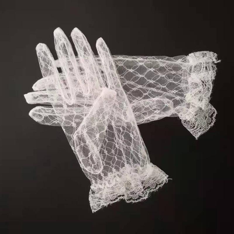 Sex Underwear Uniform Temptation Mesh Jacquard Finger Sleeves Lace Gloves Wedding Gloves Decorative Gloves