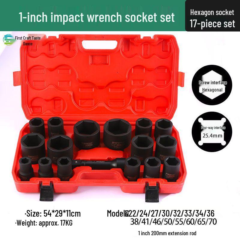 Heavy-Duty 1-Inch Pneumatic Impact Socket for Wheel Axle Removal
