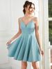 Ever-Pretty Girl's Fancy Shiny Deep V Neck Above Knee Length Homecoming Prom Dress