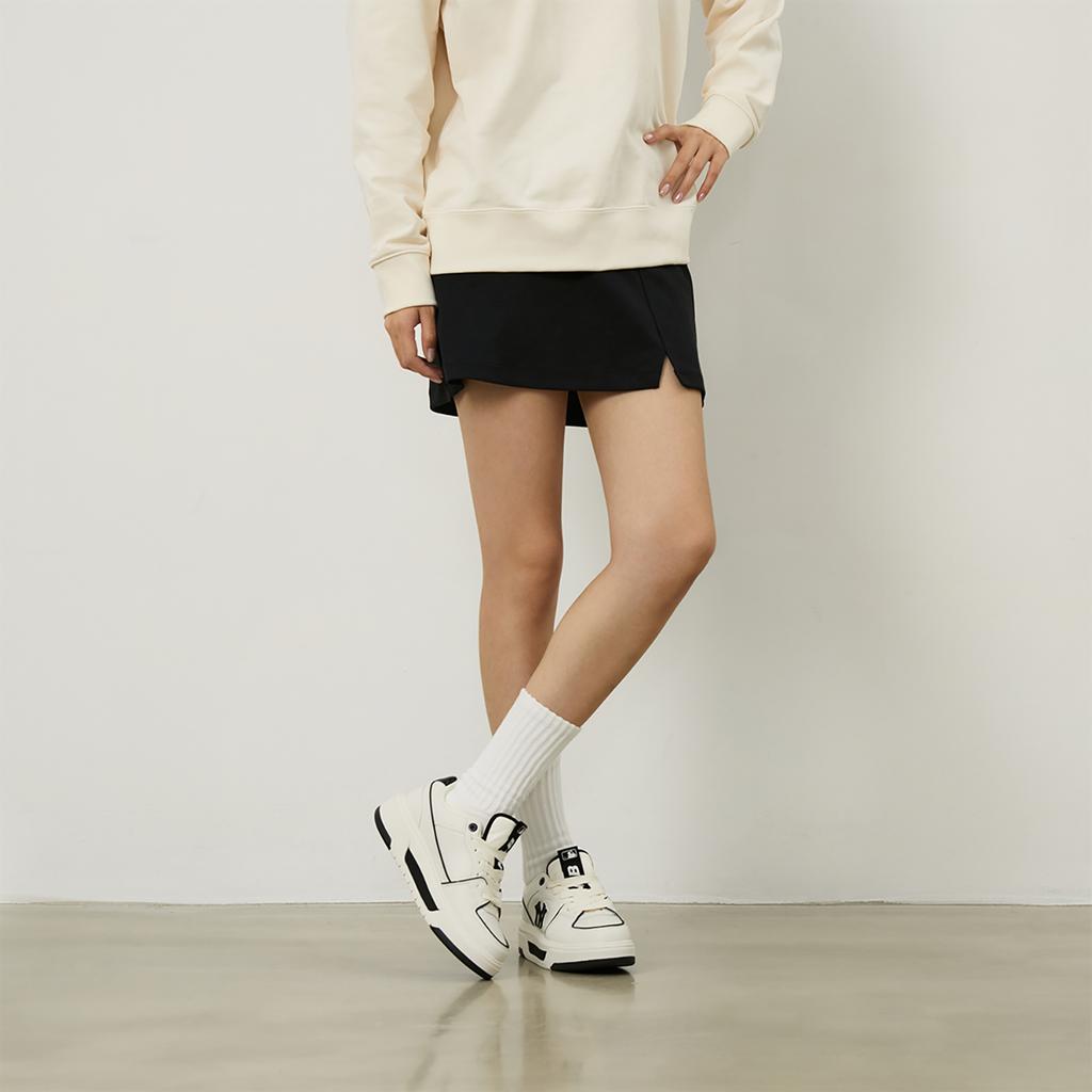 New MLB Chunky Liner Low Top Skateboard Shoes Unisex Ecru 3ASXCBS4N-50WHS