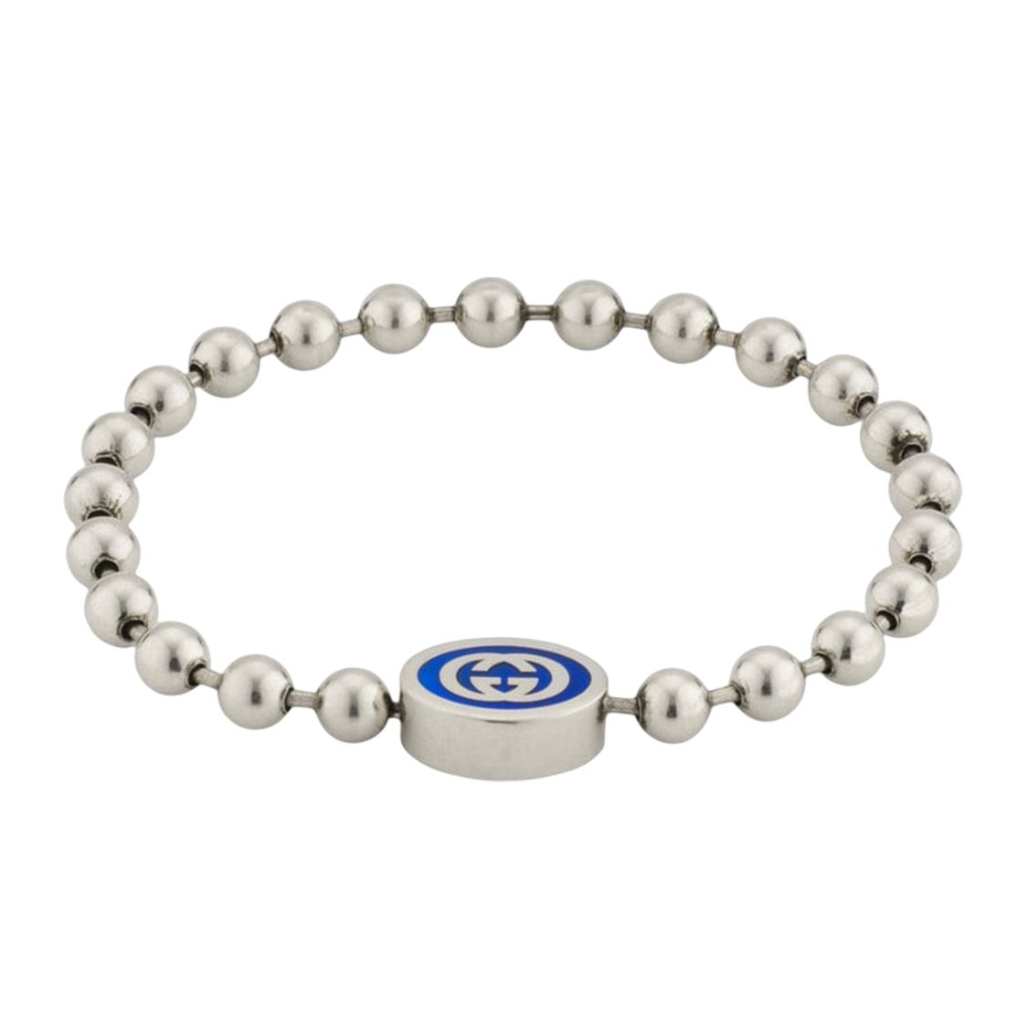 

Gucci Chic And Beautiful Silver Jewelry Shiny 925 Silver Enamel Bracelet Women Bracelet 753437-J8410-8136 18