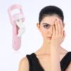 Eyelash Curler Professional Home Beauty Salon Portable Ergonomic Press Type Lash Curler Makeup Tool (Pink)