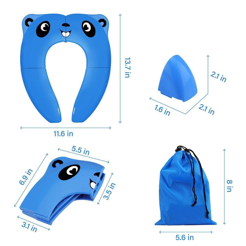 Portable Folding Non Slip Silionce Pads Potty Training Seat for Kids Foldable Toddlers Toilet Seat Potty Seat Cover for Travel AVE
