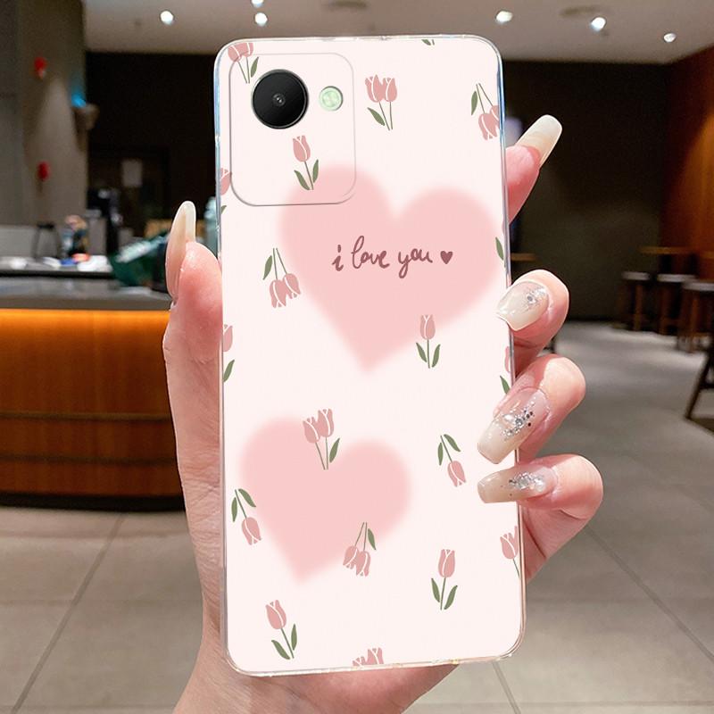 Case For oppo Realme C30 Capa Coque For Realme C30s Flower Butterfly Phone Cases Funda Soft Silicone Transparent TPU Jelly Cover