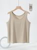 Plus Size Women's Korean Style Cotton Camisole Tank Top - Sleeveless Solid Color for Spring/Summer