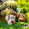 Outdoor Courtyard Solar Light Owl Ornaments Creative Garden Landscaping Cute Animal Decorative Resin Crafts