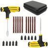 Kit de Reparación Completo Duradero para Neumáticos de Coche de Emergencia - Universal para Coches SUVs, Herramientas Metálicas Tapones de Goma Tiras Adhesivas Reparación Rápida Fácil