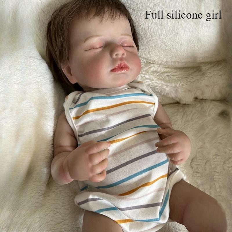 

49 см реалистичные куклы-ребенки LouLou, полное тело, силиконовая водонепроницаемая, анатомически правильная мягкая кукла-девочка с прошитыми вручную волосами, подарок на Рождество для ребенка full silicone boy