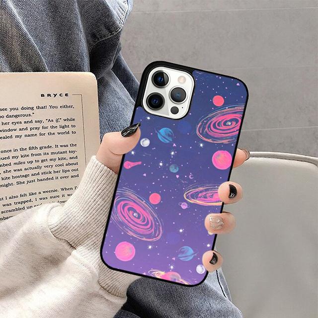 Aesthetic Planet Phone Case For iPhone 17 Air 14 13 12 16Pro Max 15 Plus Max Cover Shell Coque