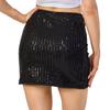 Damen Pailletten Bodycon Rock, Sexy High-Waist Midi-Rock für Nachtclubs, Partys und Bühnenauftritte.