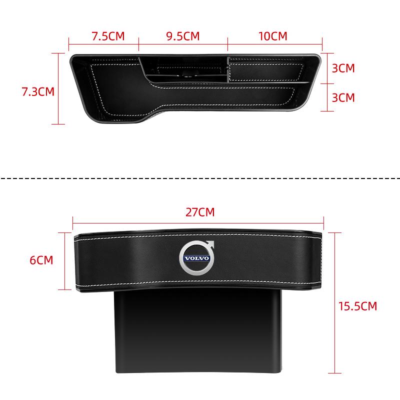 Multifunctional Car Seat Crevice Storage Box Seat Gap Slit Pocket Manager For Volvo 240 C70 S40 S50 S60 S70 S80 S90 V40 V50 V60 V90 XC40 XC60 XC90