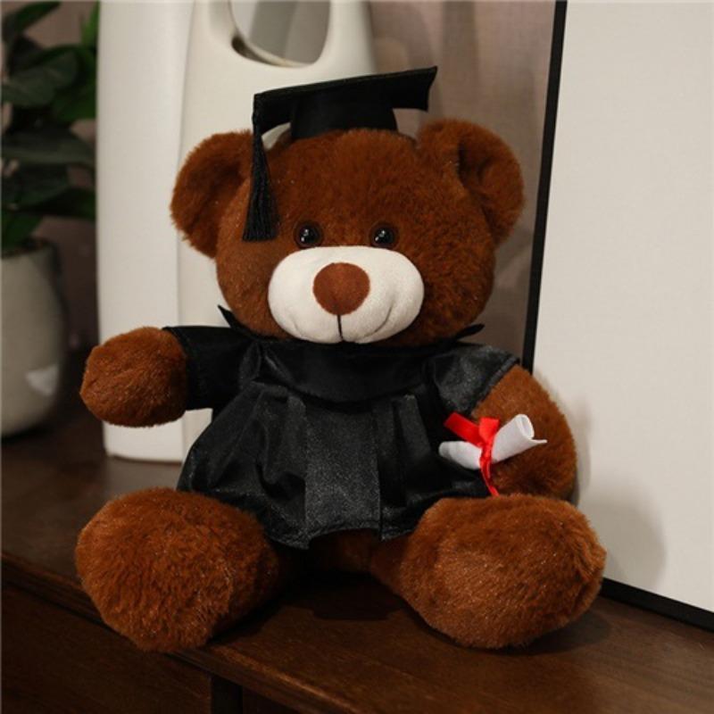 New Graduation Gift: Dr. Bear Plush Toy, Small Bear Doll, Plush Toy, Academic Gown Teddy Bear Doll