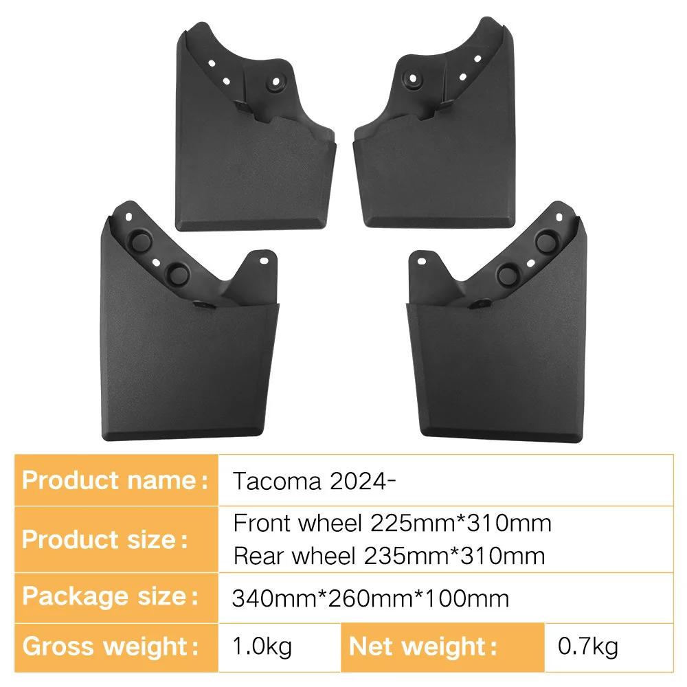 Mud Flaps for Toyota Tacoma 2024 2025 Lightning Splash Guards Fender MudFlaps Front Rear Mudguards Car Accessories армия зеленый