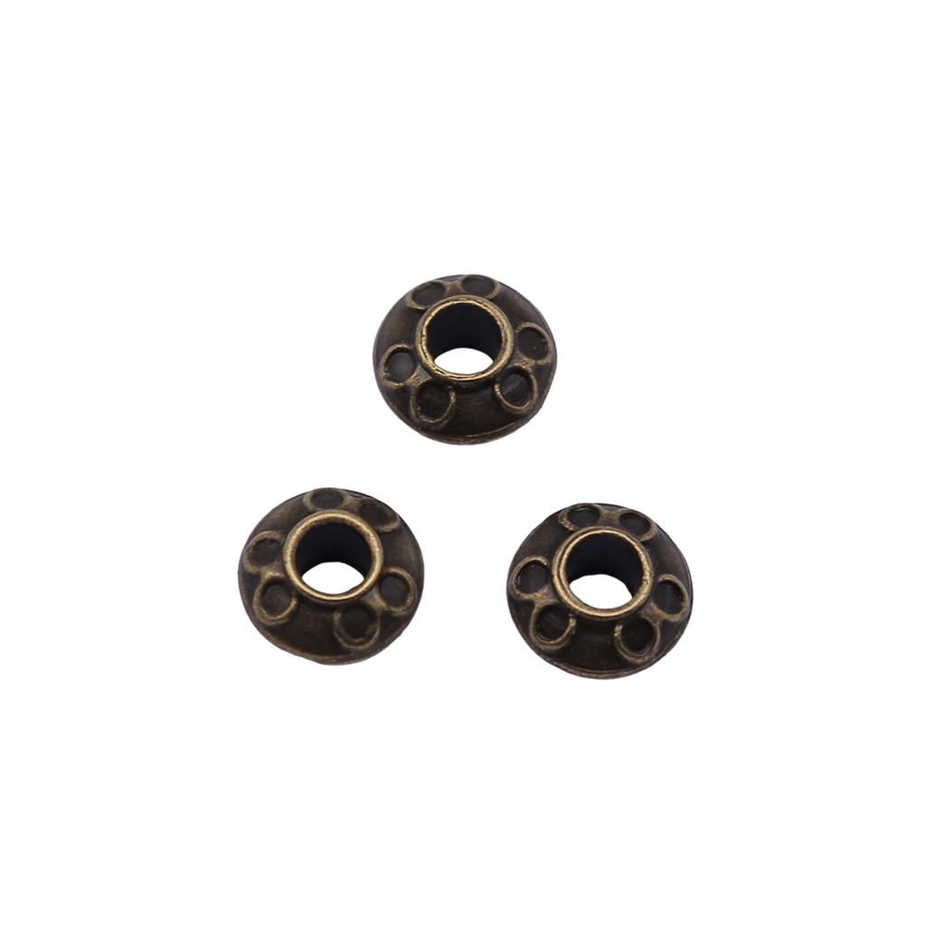 Multi Color Flower Edge Spacer Beads Metal Charms For Jewelry Making Accessories