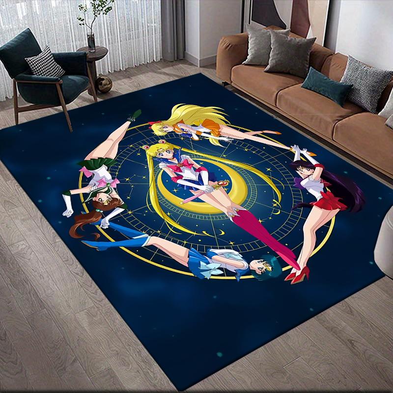 Sailor Moon Magical Girl Area Rug, Sailor Moon Fan Cozy Carpet, Ideal Gift.chl