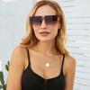 Sunglasses Women'S Uv Protection Large Frame Sunglasses Men'S Diamond Trimmed Rimless Sunglasses