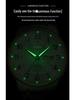 Swiss Luxury Men's Waterproof Quartz Watch with Dual Calendar & Luminous Steel Band