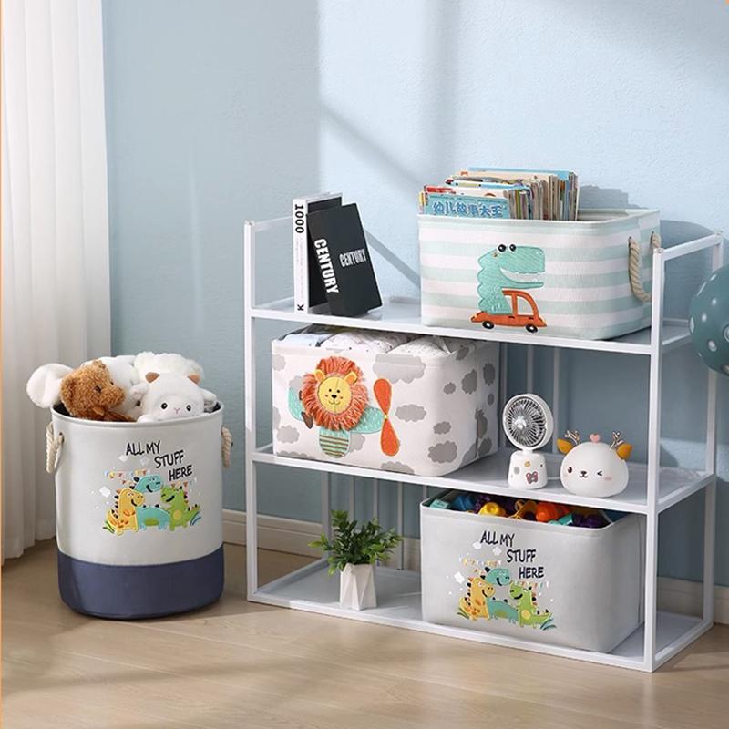 Folding Storage Basket Linen Storage Fabric Wardrobe Office Bedroom Closet Toys Laundry Basket With Handle Storage Organizer New