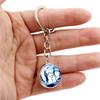 Elegant Nightmare Before Christmas Crystal Glass Ball Keychain Stylish Zinc Alloy Charm
