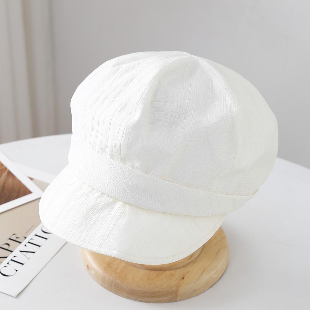 

British Retro Korean Women s Beret Painter Hat Simple Trendy Octagonal Duck Tongue Summer Caps Pure Color Thin Spring Hats белый