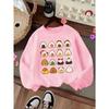 New Fashion Printed Sweatshirt, Warm Girls' Round Neck Sweatshirt for Autumn and Winter