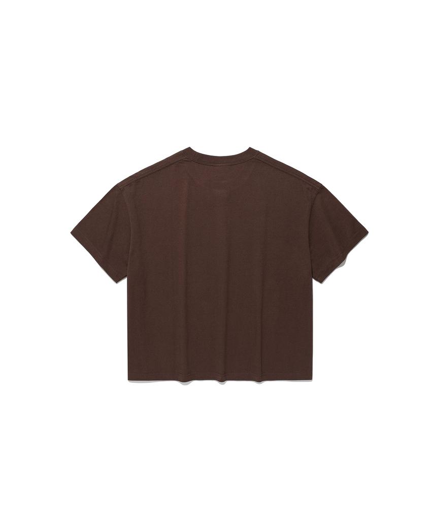 NICEGHOSTCLUB 3Star Big Crop Tee_Brown(Ng2Gmft531A)
