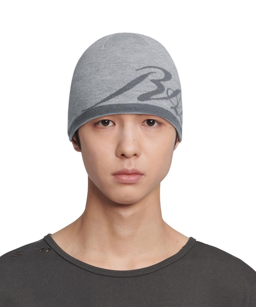 Nomaenyueol Raw Jacquard Beanie - Gray