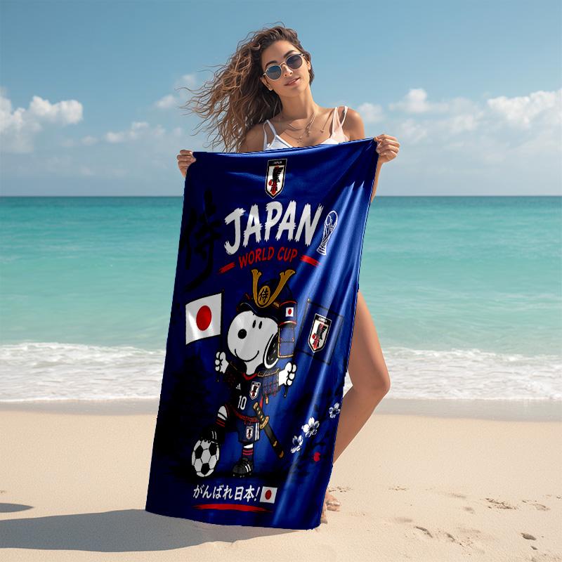 1pc Snoopy Japan World Cup Cartoon Quick Dry Microfiber Bath Towel for Swimming Surfing Camping Unisex Holiday. SJT7201158