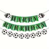1Set Soccer Happy Birthday Banner,Sport Theme Soccer Player Birthday Supplies,Soccer Enthusiast Birthday Party Decorations
