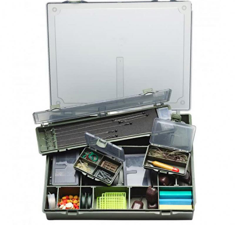 36.5*28.5*5.5Cm Waterproof Carp Fishing Accessories Gear Large 7+1 Carp Fishing Tackle Box