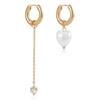 For Women Tassel Pendant Earrings Heart-shaped Drop Earrings Fashion Asymmetric Jewelry